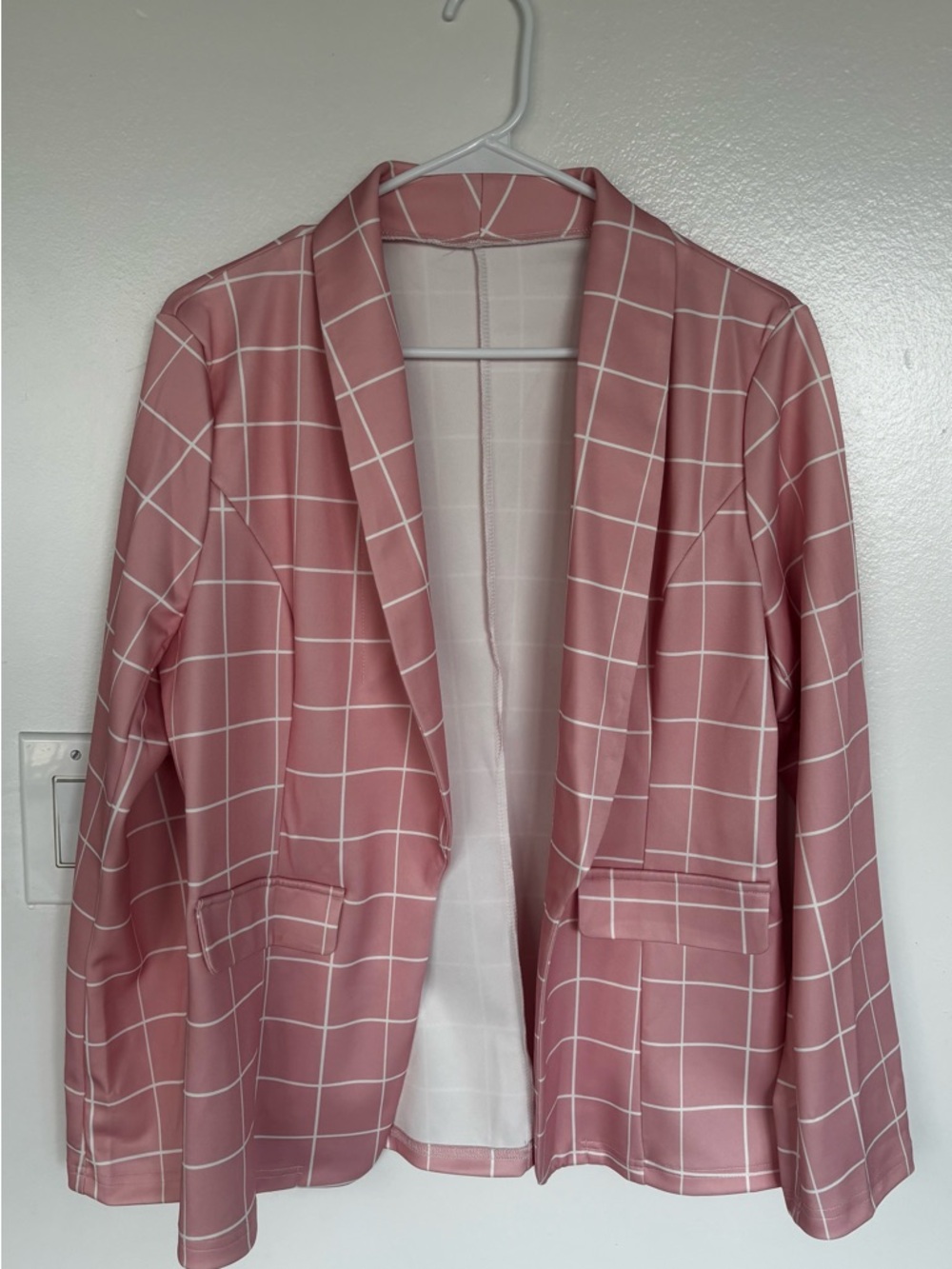 Windowpane Pink Blazer With Matching Capris